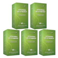 Kit 5X Vitamina D3 Synergy - 60 C�psulas - Puravida