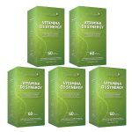 Kit 5X Vitamina D3 Synergy - 60 C�psulas - Puravida