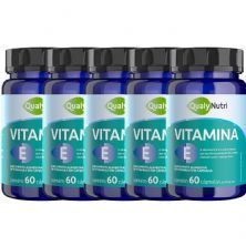 Kit 5X Vitamina E - 60 C�psulas - QualyNutri