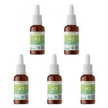 Kit 5X Vitamina K2 Ydrosolv - 30ml Gotas Sem Sabor - Yosen