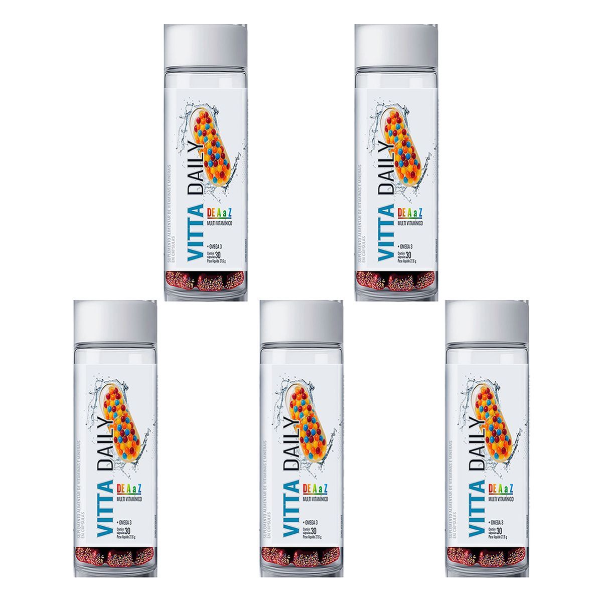 Kit 5X Vitta Daily - 30 C�psulas - Shark Pro