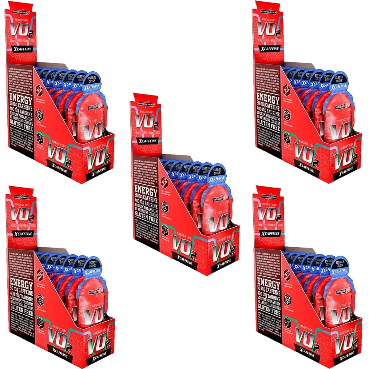 Kit 5X Vo2 Energy Gel X-Caffeine - 10 Sach�s 30g Energy Drink - IntegralM�dica