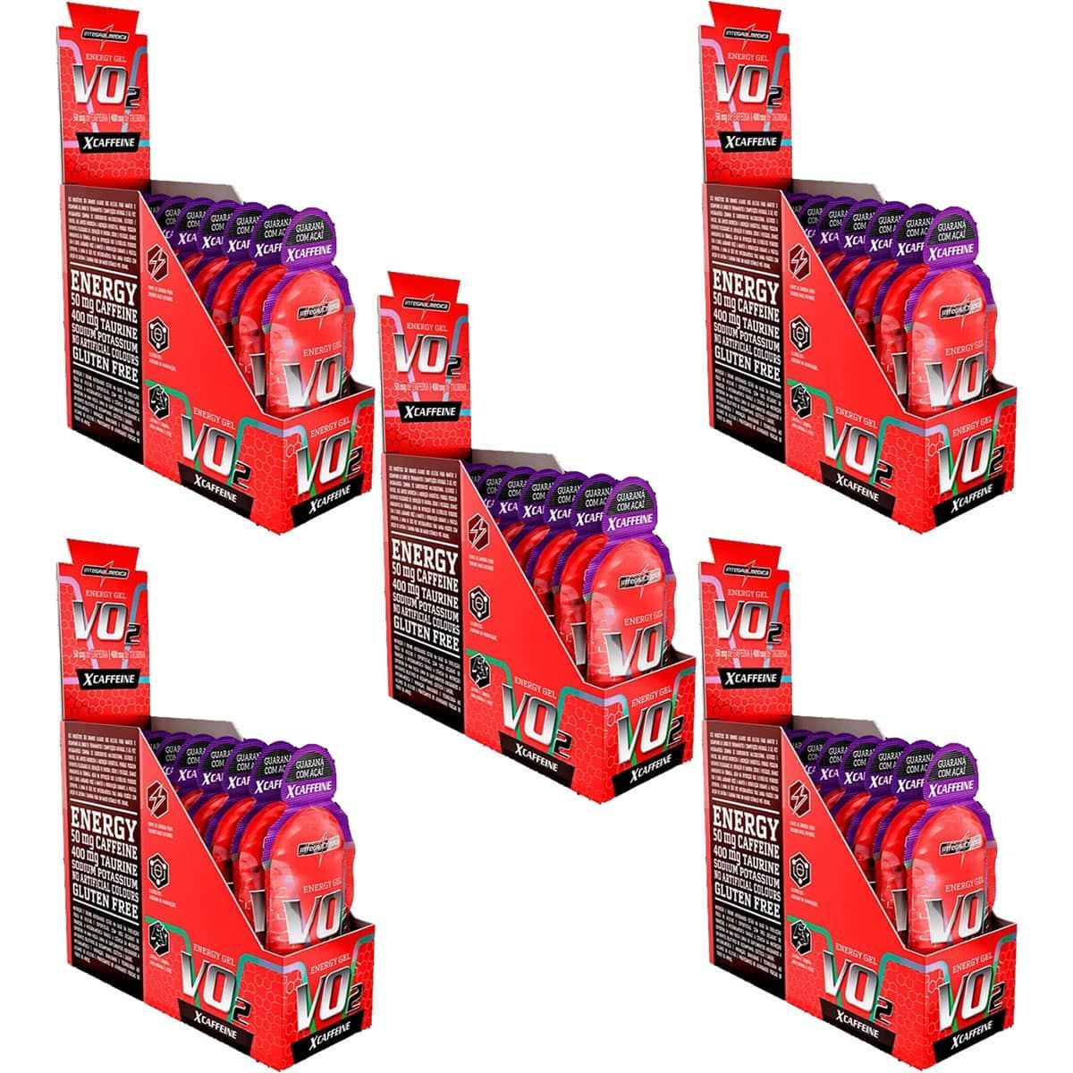 Kit 5X Vo2 Energy Gel X-Caffeine - 10 Sach�s 30g Guaran� com A�a� - IntegralM�dica