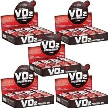 Kit 5X VO2 PROTEIN BAR - 12 Unidades 30g Morango - IntegralM�dica