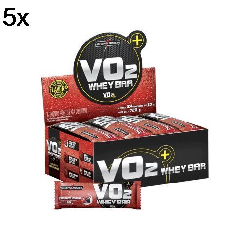 Kit 5X VO2 PROTEIN BAR - 24 Unidades 30g P�o de Mel - IntegralM�dica
