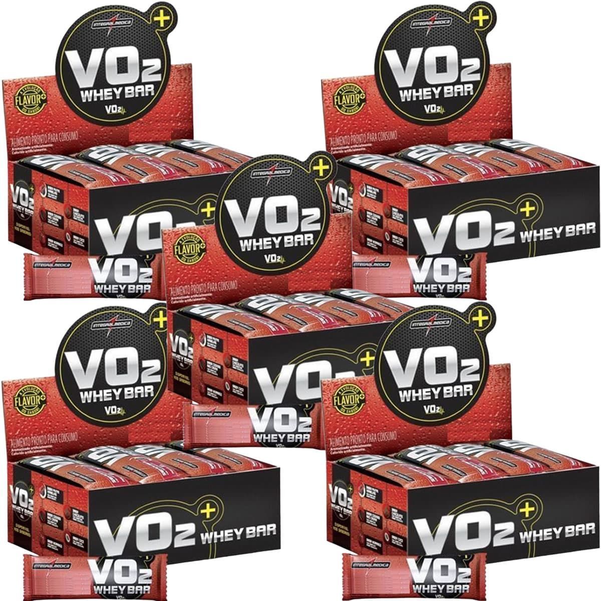 Kit 5X VO2 Whey Bar - 12 Unidades 30g Cookies - IntegralM�dica