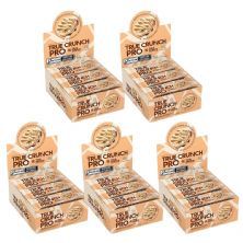 Kit 5X Wafer True Crunch Pro - Caixa com 12 Unidades de 25g Chocolate Branco Com Amendoim - True Source