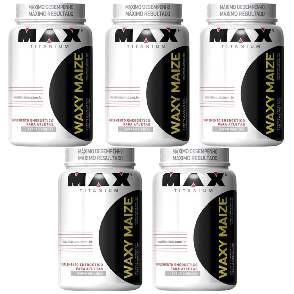 Kit 5X Waxy Maize - 1000g Natural - Max Titanium