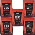 Kit 5X Whey 100% - 900g Refil Chocolate - New Millen