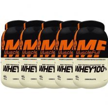 Kit 5X Whey 100% Concentrado - 900g Chocolate - MuscleFull