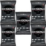 Kit 5X Whey 100% HD - 900g Refil Morango - Black Skull