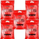 Kit 5X Whey 100% Pure - 1800g Refil Baunilha - IntegralM�dica