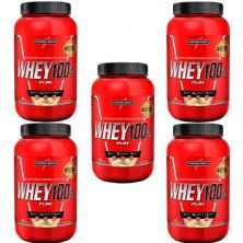 Kit 5X Whey 100% Pure - 907g Coco - IntegralM�dica