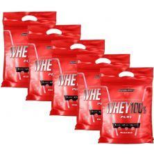 Kit 5X Whey 100% Pure - 907g Refil Morango - IntegralM�dica