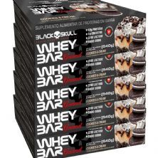 Kit 5X Whey Bar Gourmet - 12 Unidades 45g Cookies and Cream - Black Skull