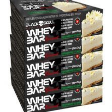 Kit 5X Whey Bar Gourmet - 12 Unidades 45g Torta Mousse de Lim�o - Black Skull