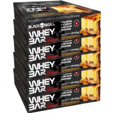 Kit 5X Whey Bar Gourmet - 12 Unidades 45g Torta Mousse de Maracuj� - Black Skull