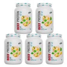 Kit 5X Whey Beef Protein - 900g Abacaxi com Hortel� - Shark Pro