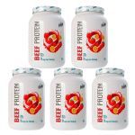 Kit 5X Whey Beef Protein - 900g Morango com Maracuj� - Shark Pro