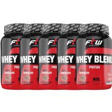 Kit 5X Whey Blend Protein - 900g Chocolate - FTW