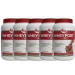 Kit 5X Whey Fort 3W - 900g Chocolate - Vitafor