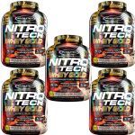 Kit 5X Whey Gold Nitro Tech - 2510g Cookies and Cream - Muscletech