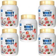 Kit 5X Whey Grego - 450g Morango Com Chantilly - Nutrata