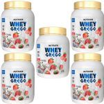 Kit 5X Whey Grego - 450g Morango Com Chantilly - Nutrata