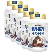 Kit 5X Whey Grego - 900g Cheesecake de Chocolate - Nutrata