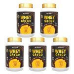 Kit 5X Whey Grego - 900g Dulce de Leche Com Chocolate Belga Havanna - Nutrata