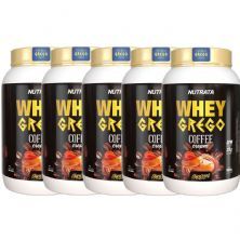 Kit 5X Whey Grego Coffee Cream - 900g Caf� com Caramel - Nutrata