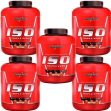 Kit 5X Whey Iso Triple Zero - 1800g Morango - IntegralM�dica