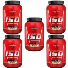 Kit 5X Whey Iso Triple Zero - 907g Morango - IntegralM�dica