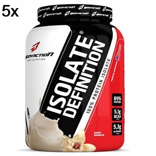 Kit 5X Whey Isolate Definition - 2000g Baunilha - BodyAction
