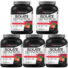 Kit 5X Whey Isolate Definition - 900g Morango - BodyAction