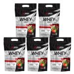 Kit 5X Whey Pro - 1000g Refil Morango - BodyAction