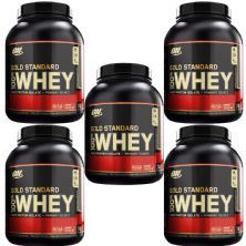 Kit 5X Whey Protein 100% Gold Standard - 2270g Delicius Strawberry - Optimum Nutrition