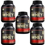 Kit 5X Whey Protein 100% Gold Standard - 2270g Delicius Strawberry - Optimum Nutrition