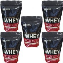 Kit 5X Whey Protein 100% Gold Standard - 454g Vanilla Ice Cream - Optimum Nutrition