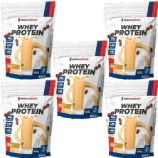 Kit 5X Whey Protein - 900g Refil Doce de Leite Com Cafe - NewNutrition