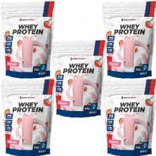 Kit 5X Whey Protein - 900g Refil Morango -NewNutrition