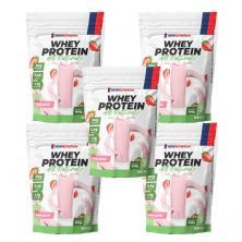 Kit 5X Whey Protein All Natural - 900g Refil Morango - NewNutrition