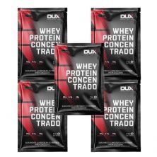 Kit 5X Whey Protein Concentrado - 1 Sach� 25g Sem Sabor - Dux Nutrition