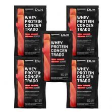Kit 5X Whey Protein Concentrado - 1 Sach� 28g Coco - Dux Nutrition