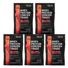 Kit 5X Whey Protein Concentrado - 1 Sach� 30g Cappuccino - Dux Nutrition