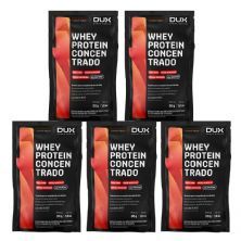 Kit 5X Whey Protein Concentrado - 1 Sach� 30g Caramelo Salgado - Dux Nutrition