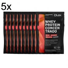 Kit 5X Whey Protein Concentrado - 10 Sach�s 30g Baunilha - Dux Nutrition