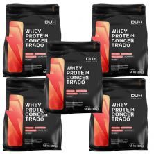 Kit 5X Whey Protein Concentrado - 1800g Refil Cappuccino - Dux Nutrition