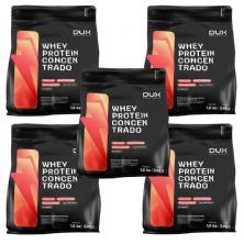 Kit 5X Whey Protein Concentrado - 1800g Refil Chocolate Branco - Dux Nutrition