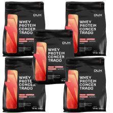 Kit 5X Whey Protein Concentrado - 1800g Refil Chocolate - Dux Nutrition